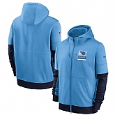 Men's Tennessee Titans New 2020 Nike Blue Black Fan Gear Mascot Performance Full Zip Hoodie,baseball caps,new era cap wholesale,wholesale hats